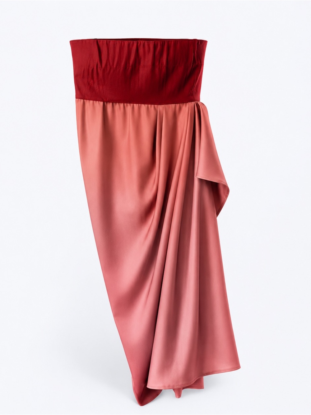 NWT Bottega Veneta Petal Fuchsia Twill Draped Leather/Silk Dress IT38 Made Italy